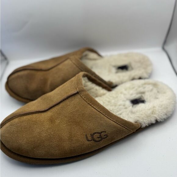 Ugg Men’s Size 11 Scuff Slippers Chestnut - Picture 5 of 8